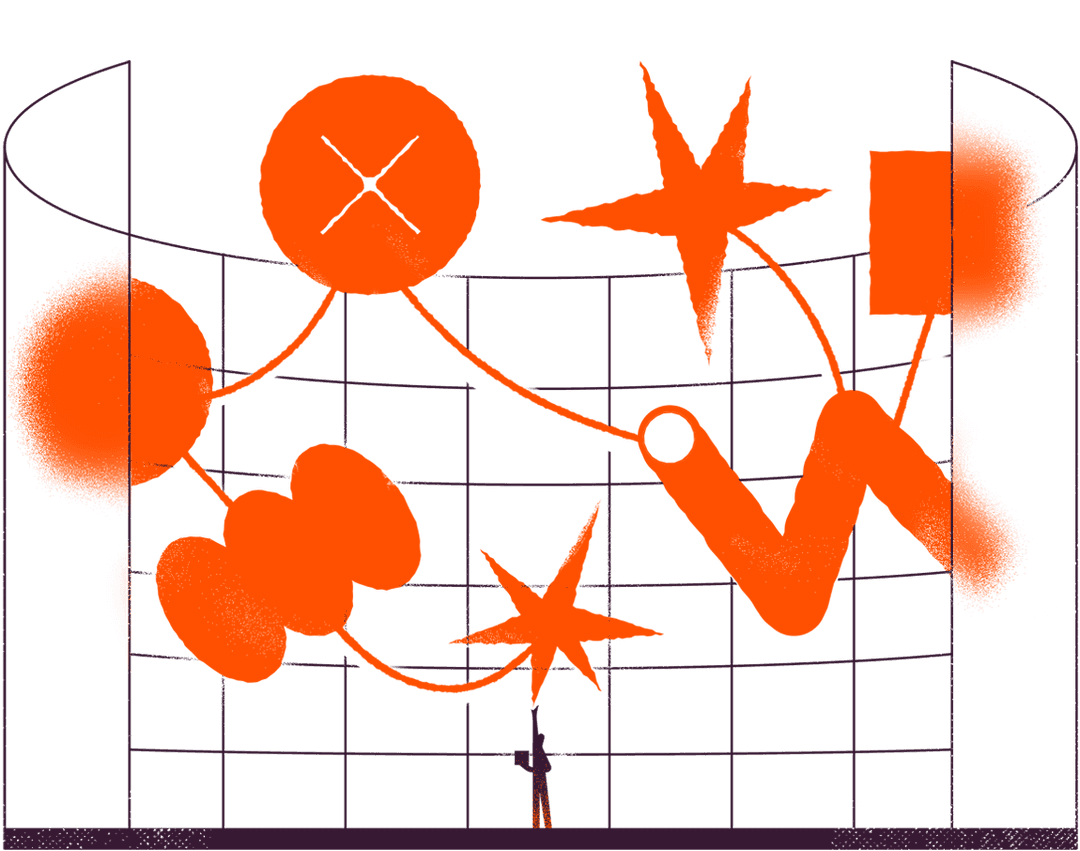 An illustration depicting AI orchestration